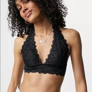 Free people lace halter bralette